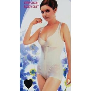 Unique Full Body Shaper Woman Small Beige‎ Waist Underbust Zipper Firm Control